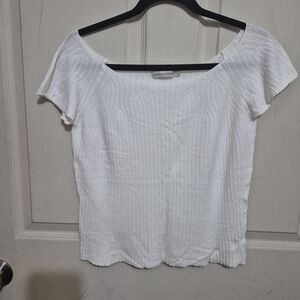 Elegant White Short Sleeve Top